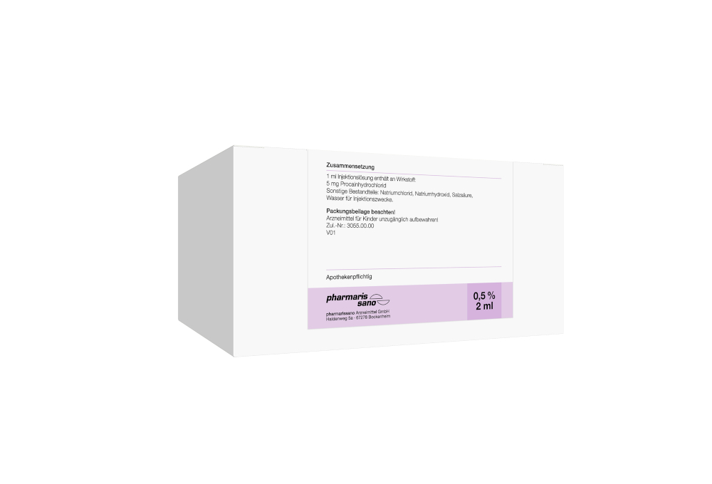 Procain 0,5% Ampulle 2ml 50X2 ml Injektionslösung