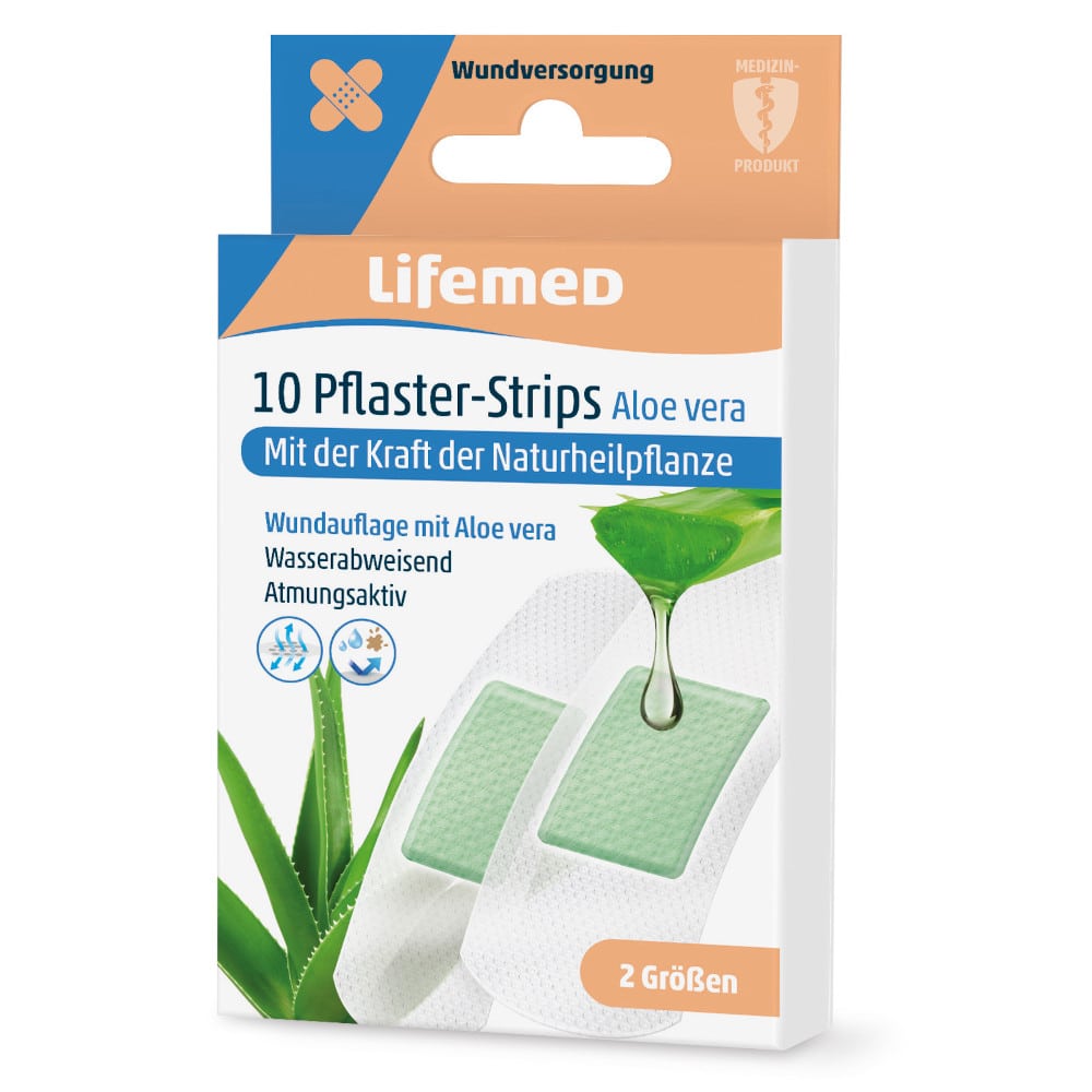 Lifemed 10 pflaster - Strips Aloe vera 10 St Pflaster