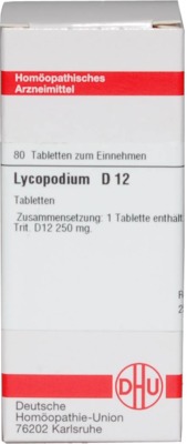 LYCOPODIUM D 12 Tabletten 80 St Tabletten
