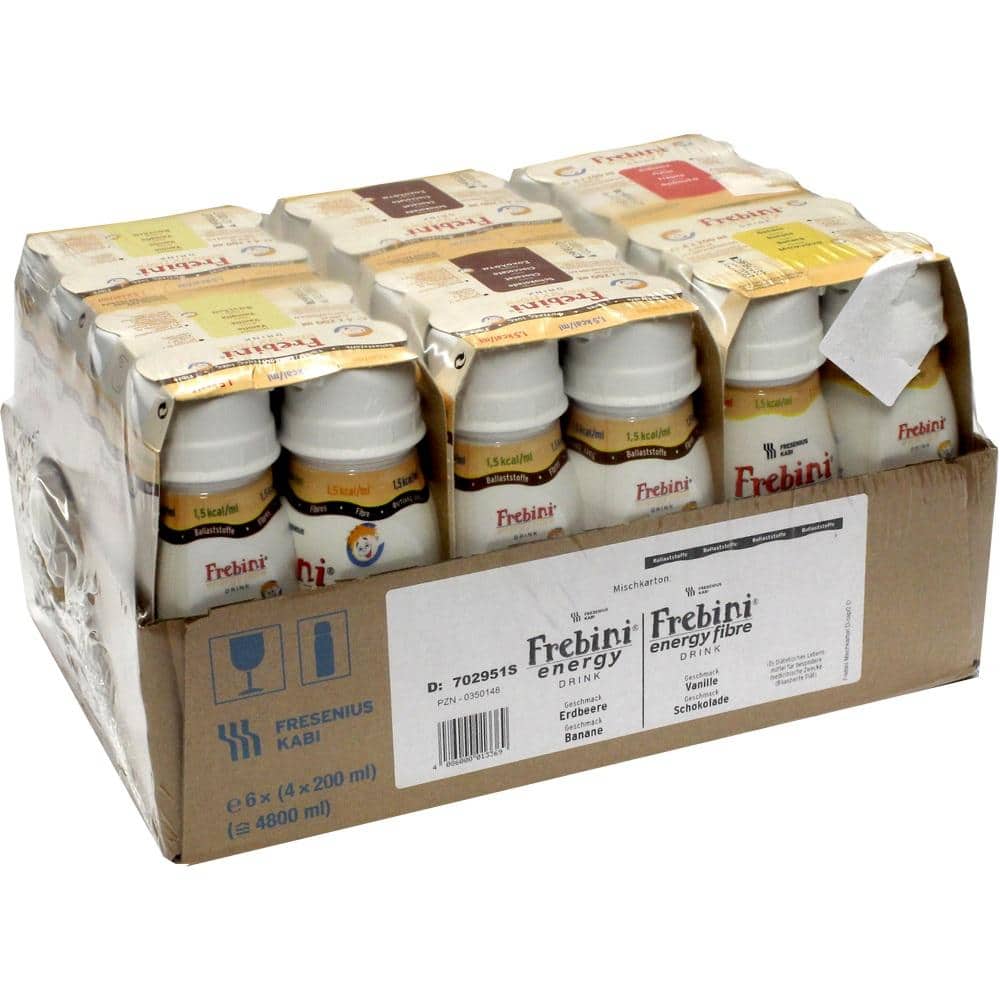 Frebini Energy Fibre Trinknahrung Mischkarton 24X200 ml Flüssigkeit