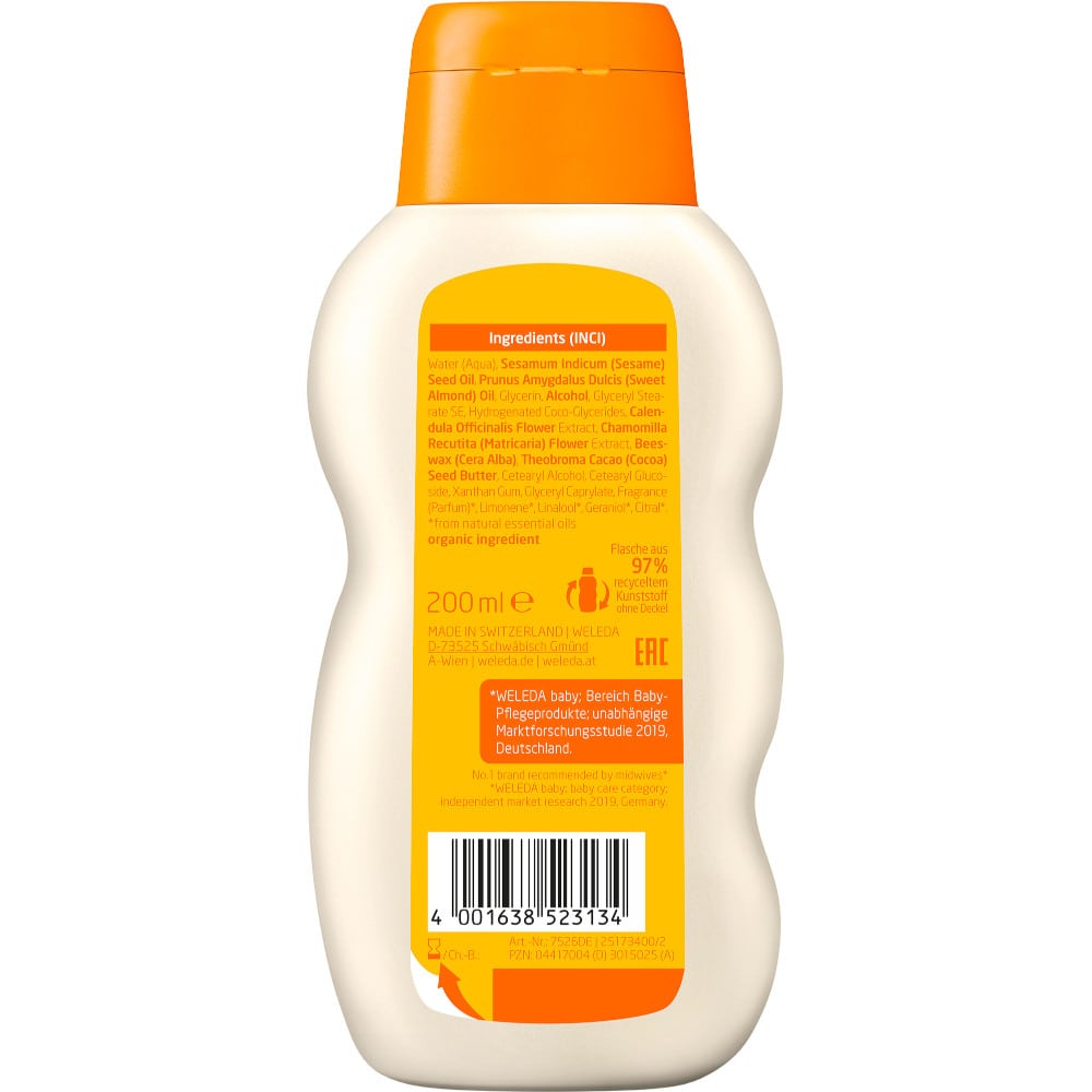 Weleda Baby Pflegemilch Calendula 200 ml Milch