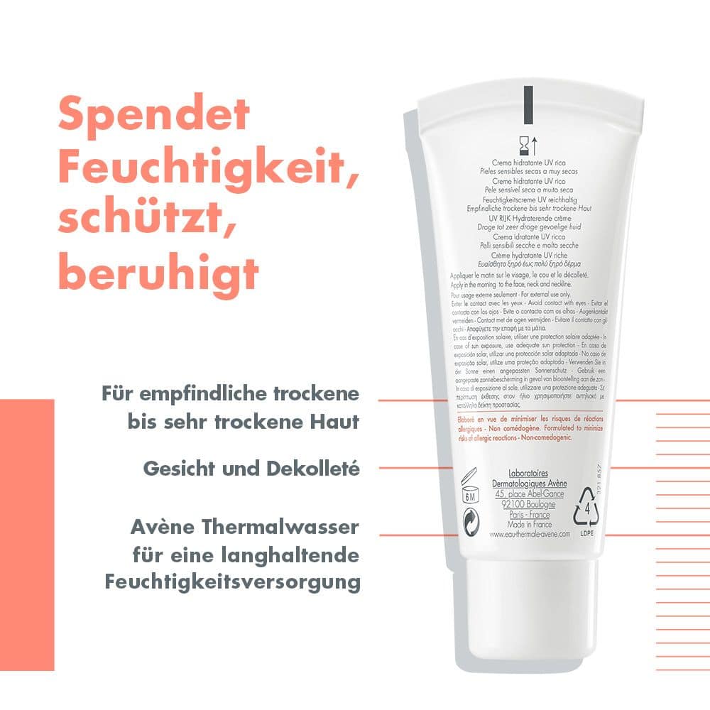 Avène Hydrance reichhaltige UV Feuchtigkeitscreme SPF 30 40 ml Creme