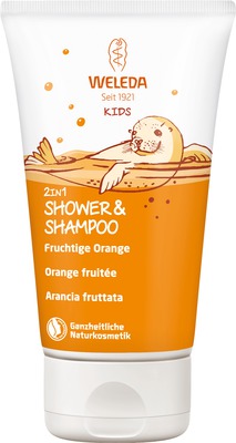 Weleda Kids 2in1 Shower & Shampoo Fruchtige Orange 150 ml Duschgel