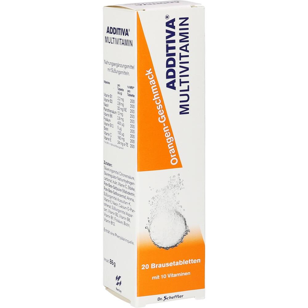 ADDITIVA Multivitamin Orangen-Geschmack Dr. Scheffler 20 St Brausetabletten