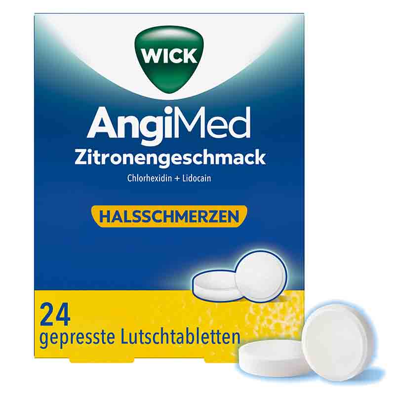 WICK AngiMed Zitronengeschmack 24 St Lutschtabletten