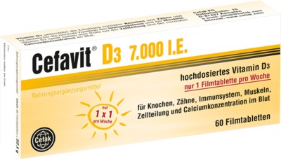 Cefavit D3 7.000 I.E. Filmtabletten 60 St Filmtabletten