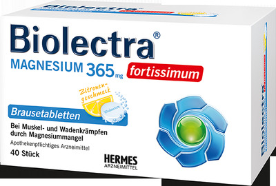 Biolectra MAGNESIUM 365mg FORTISSIMUM Zitrone 40 St Brausetabletten