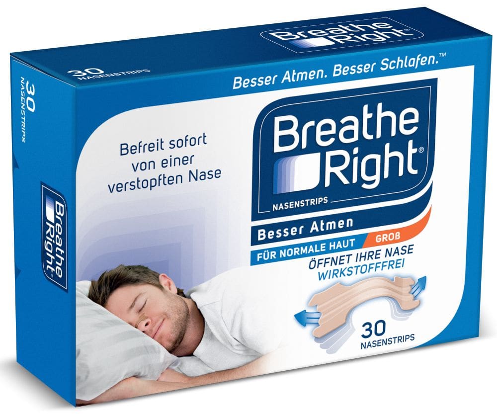 Besser Atmen Breathe Right Nasenpflaster Beige Groß 30 St Pflaster