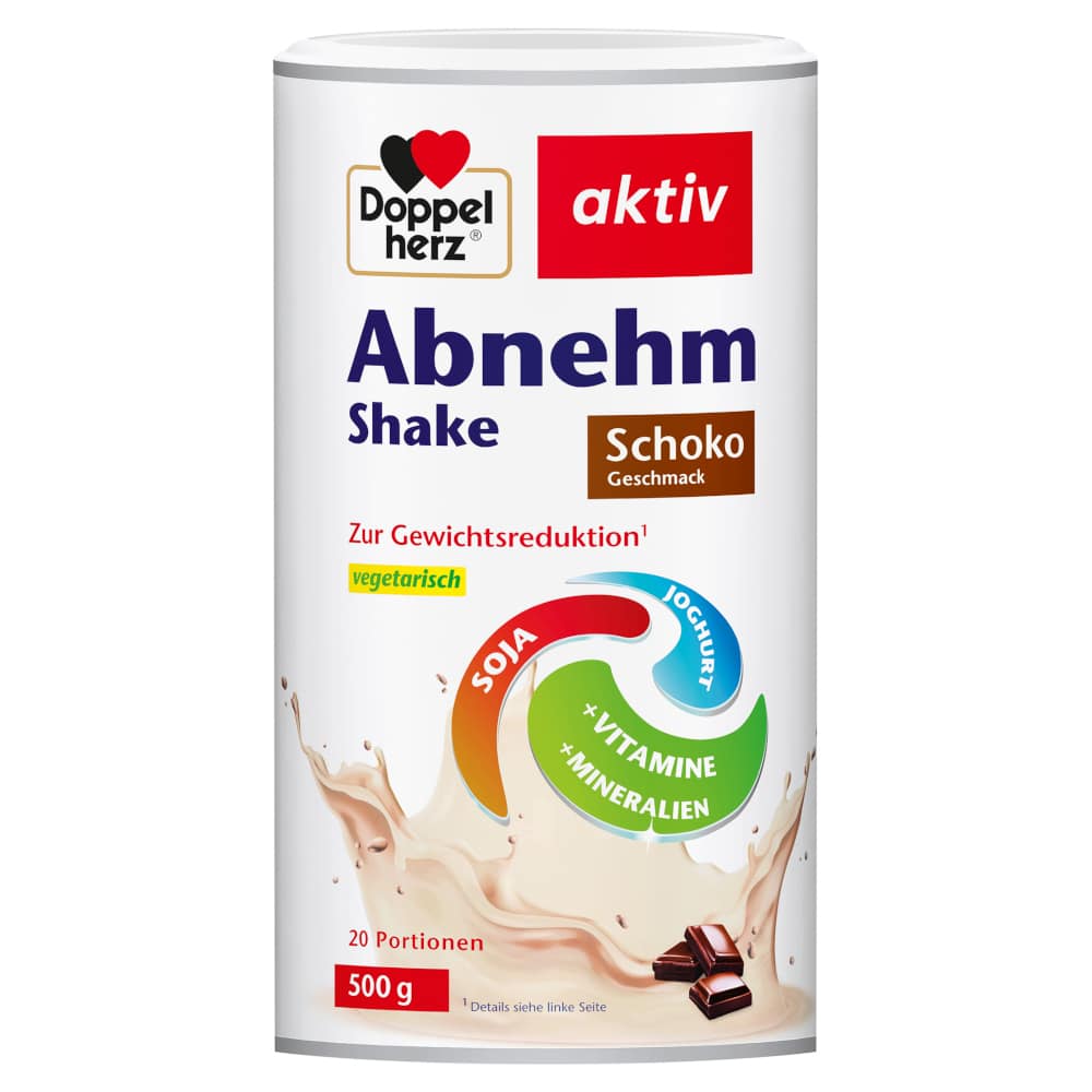 Doppelherz aktiv Abnehm Shake Schoko Geschmack 500 g Pulver