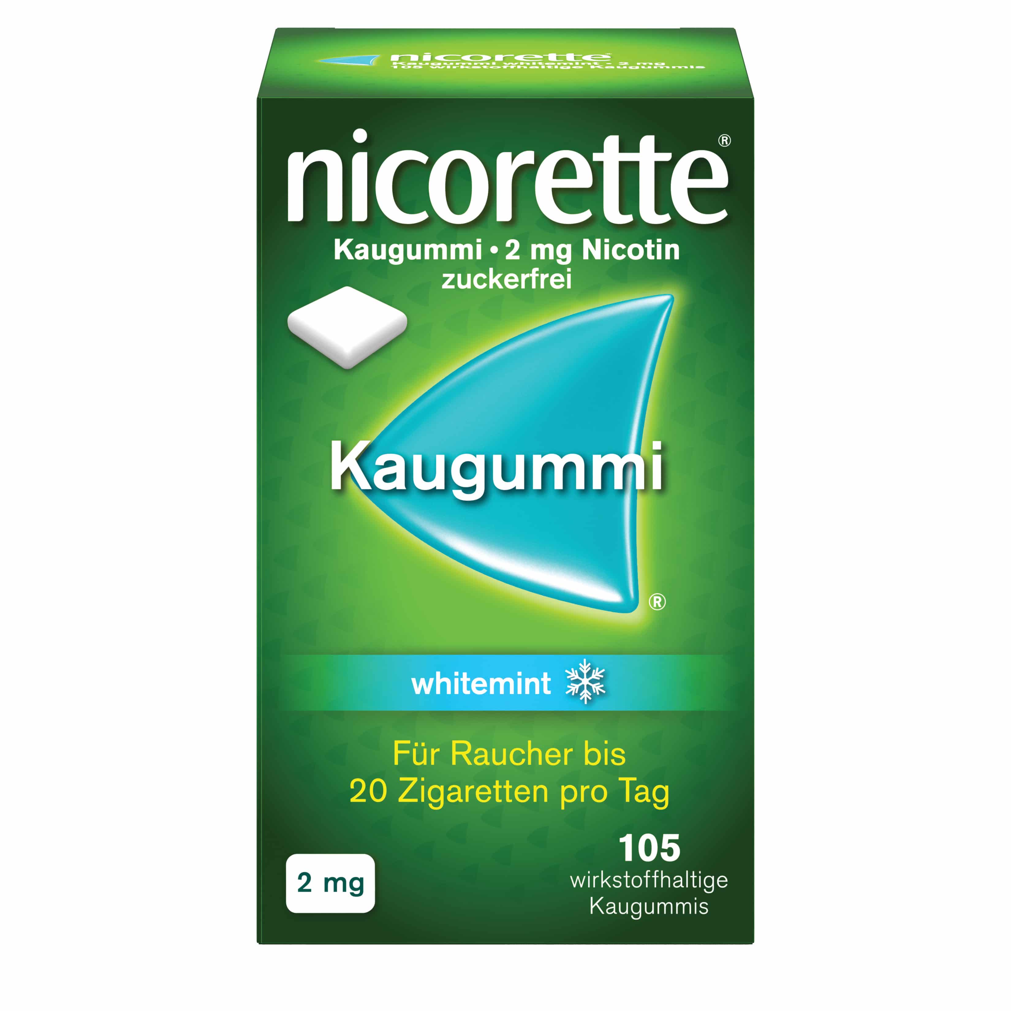 nicorette Kaugummi 2mg whitemint 105 St Kaugummi