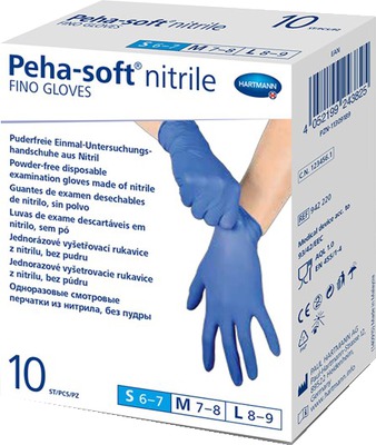 PEHA-SOFT nitrile fino Unt.Hands.unsteril pf S 10 St Handschuhe