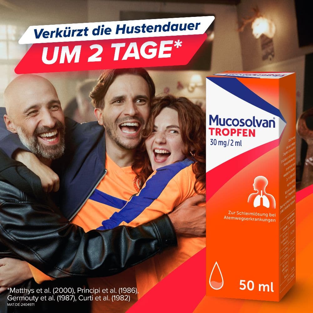 MUCOSOLVAN Hustenlöser Tropfen Schleimlöser Husten 50 ml Tropfen zum Einnehmen