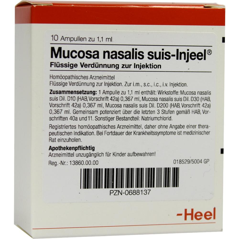 MUCOSA nasalis suis Injeel Ampullen 10 St Ampullen