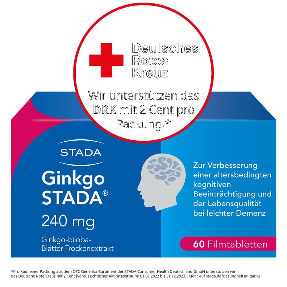Ginkgo STADA 240mg - 2x 15 €-Aktion*  60 St Filmtabletten