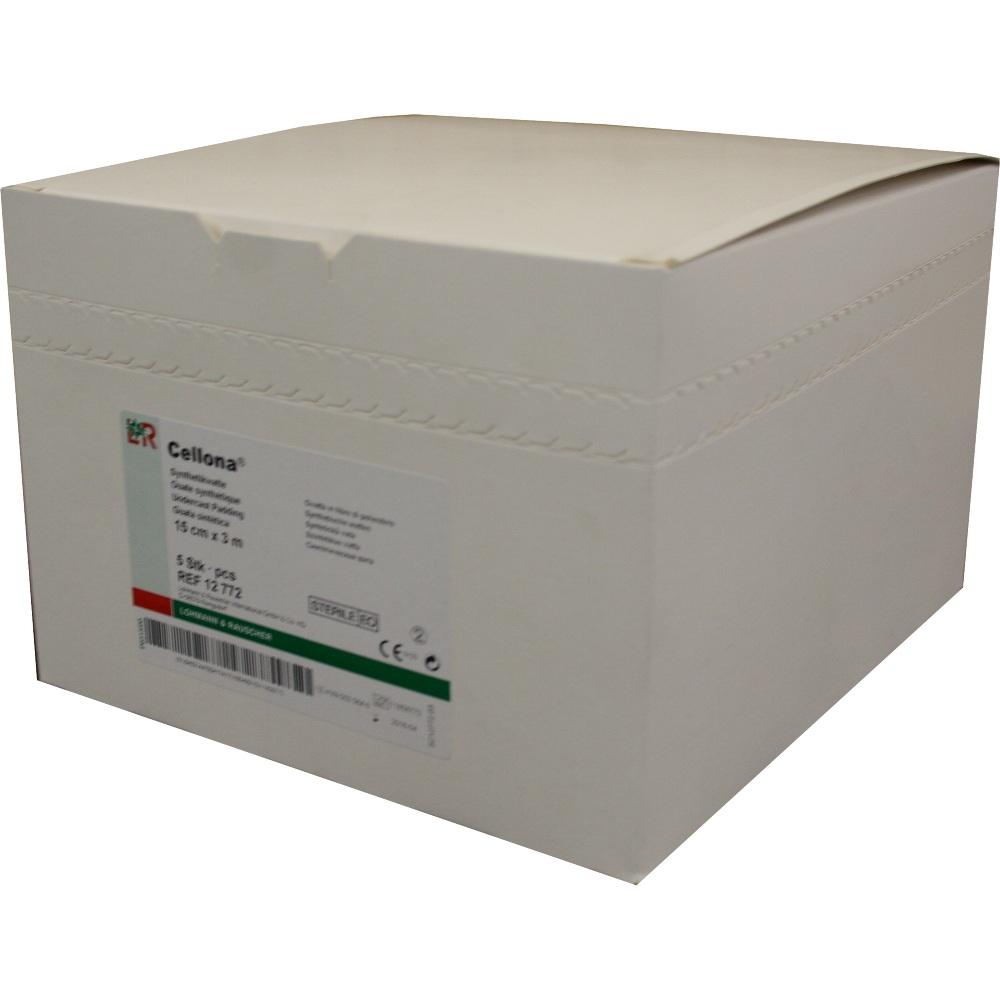 CELLONA Synthetikwatte 15 cmx3 m steril 5 St Watte