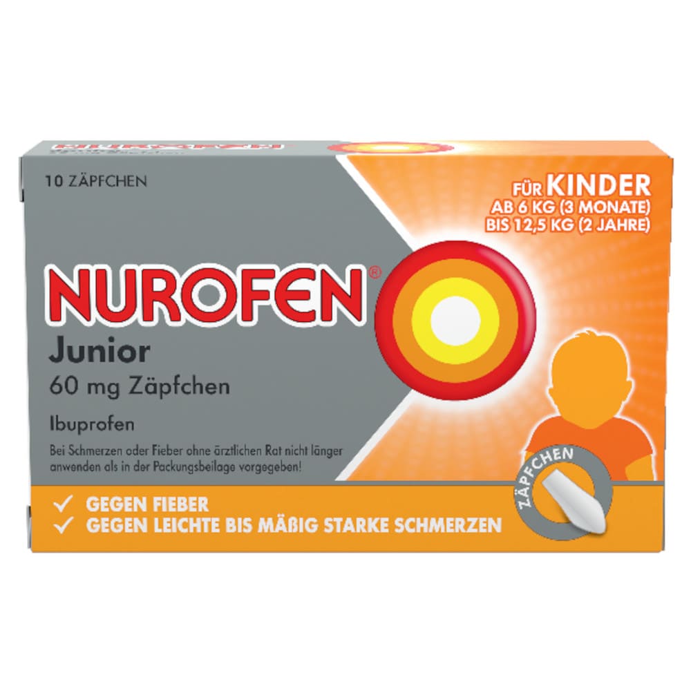 NUROFEN Junior 60mg 10 St Suppositorien