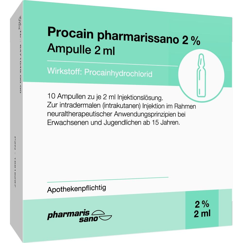 Procain pharmarissano 2% Ampulle 2ml 10X2 ml Injektionslösung