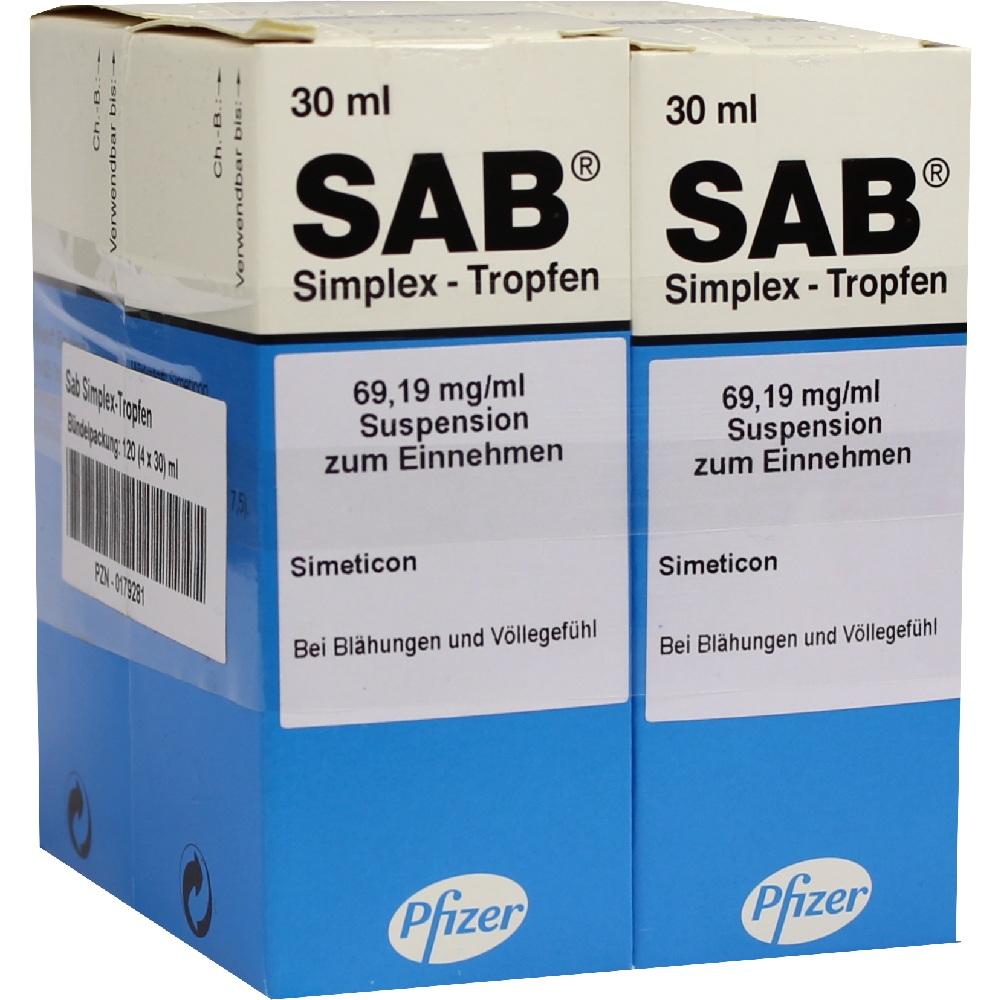 Sab simplex 4X30 ml Suspension zum Einnehmen
