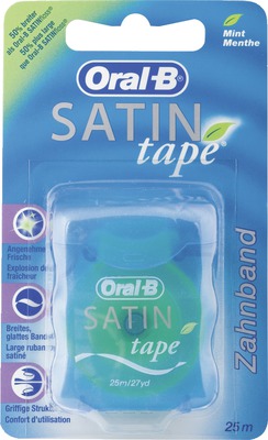 ORAL B Zahnseide SATINtape blau Blisterkarte 1 St