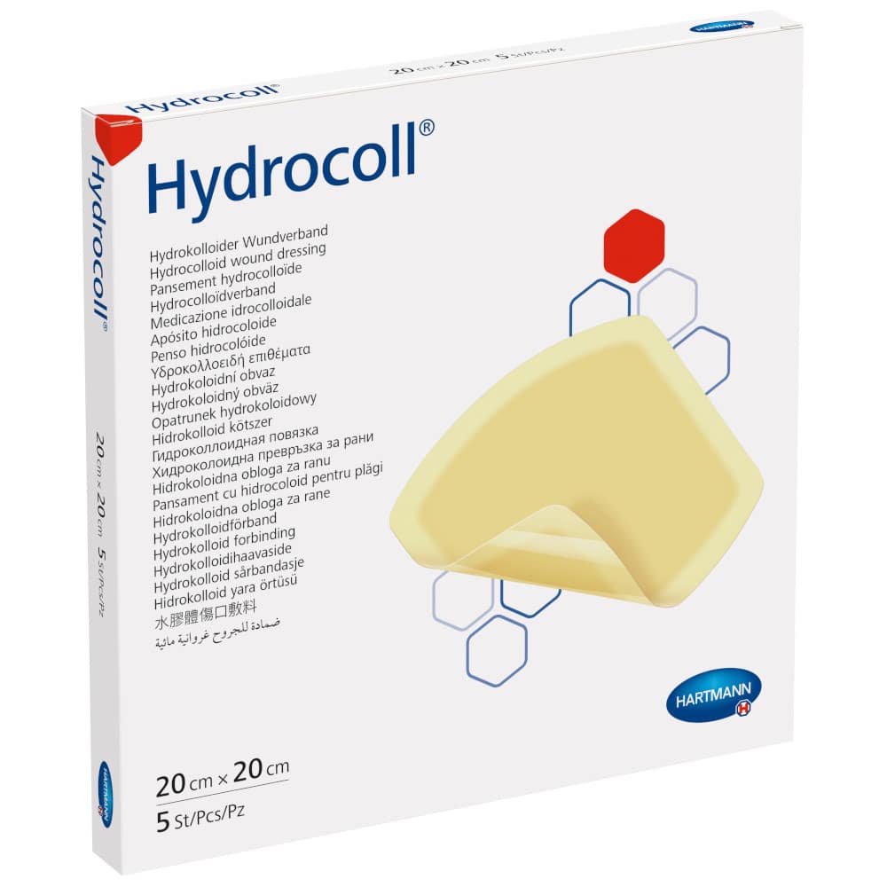 HYDROCOLL Wundverband 20x20 cm 5 St Kompressen