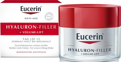 Eucerin HYALURON FILLER + VolumeLift Tagespflege für normale Haut bis Mischhaut Creme  50 ml Creme