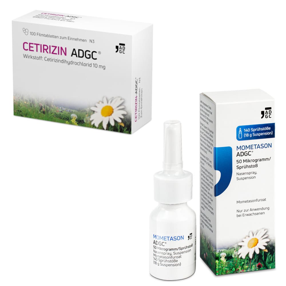 Cetirizin und Mometason ADGC Allergieset 1 Sparset