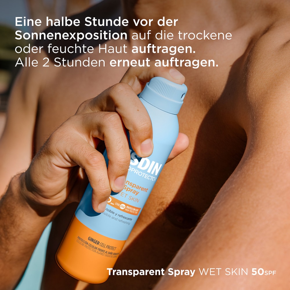 ISDIN Fotoprotector Transparent Spray WET SKIN LSF 50 250 ml Spray