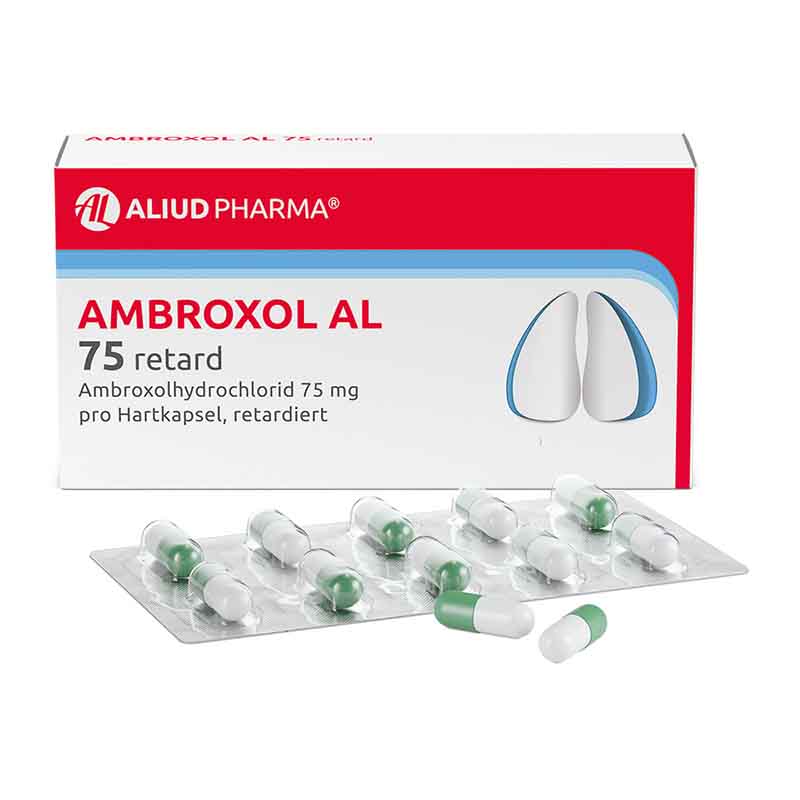 Ambroxol AL 75 retard zur Erleichterung des Abhustens bei erkältungsbedingter Bronchitis (Schleimlöser)