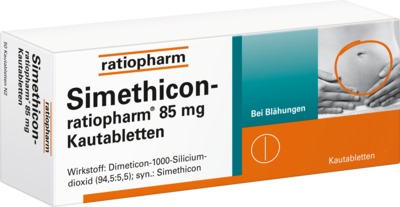 Simethicon-ratiopharm 85mg 20 St Kautabletten