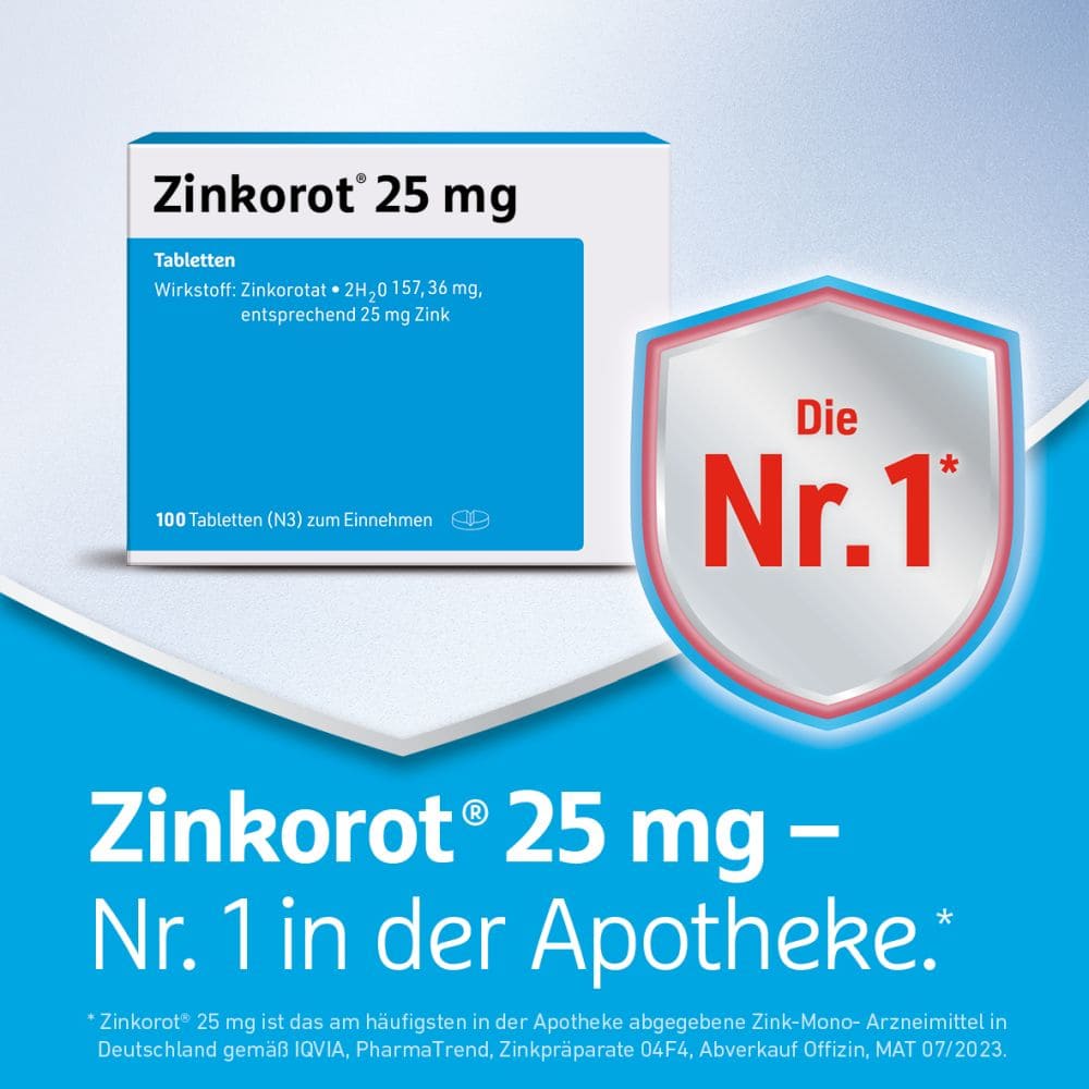Zinkorot 25 mg 50 St Tabletten