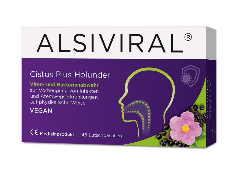 ALSIVIRAL Cistus Plus Holunder 45 St Pastillen
