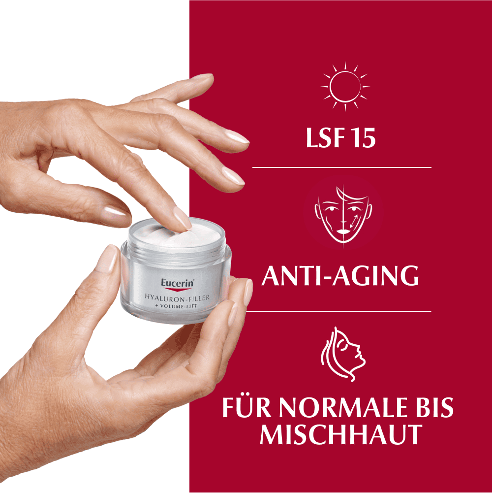 Eucerin HYALURON FILLER + VolumeLift Tagespflege für normale Haut bis Mischhaut Creme  50 ml Creme