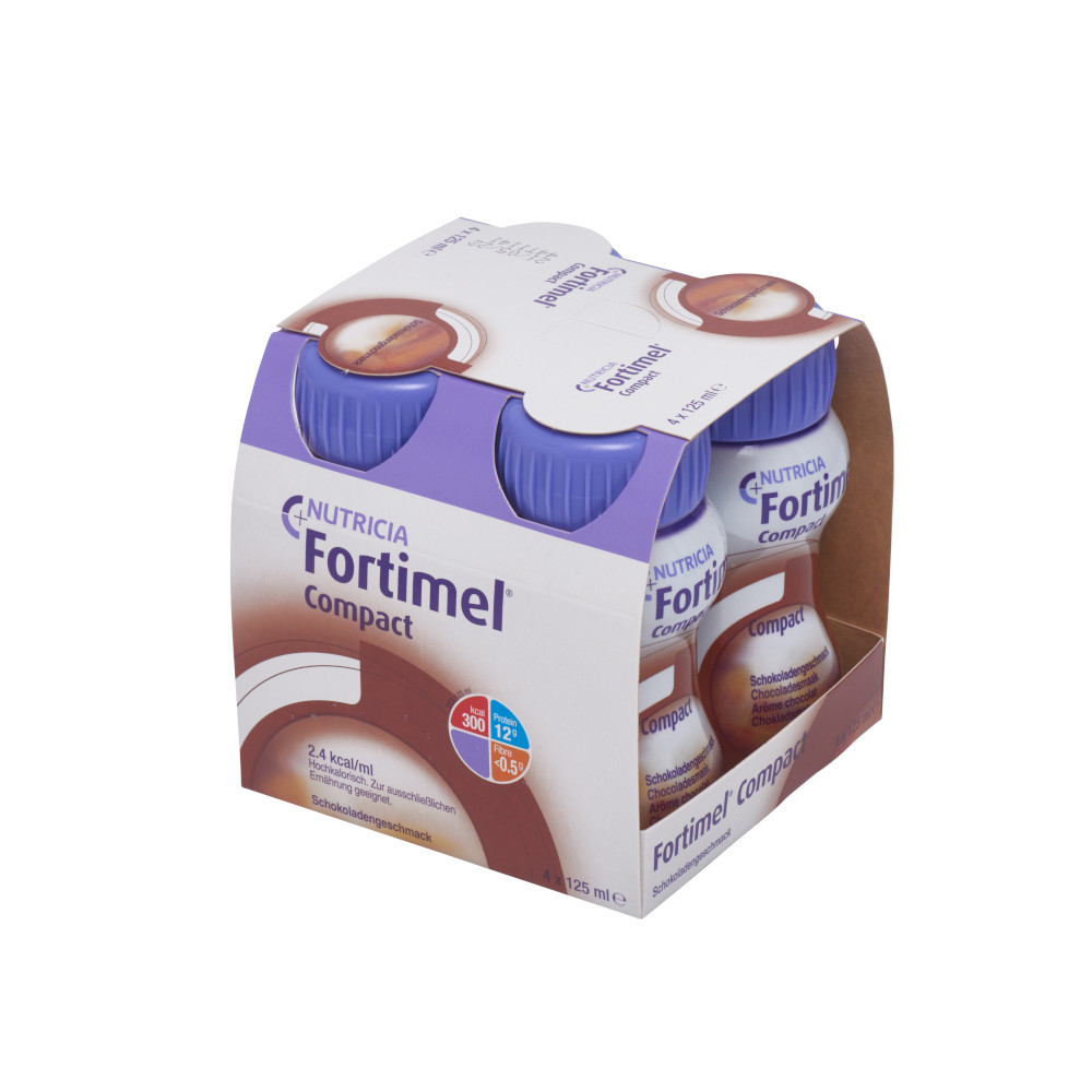 Fortimel Compact 2.4 Trinknahrung Schokolade 8X4X125 ml Flüssigkeit