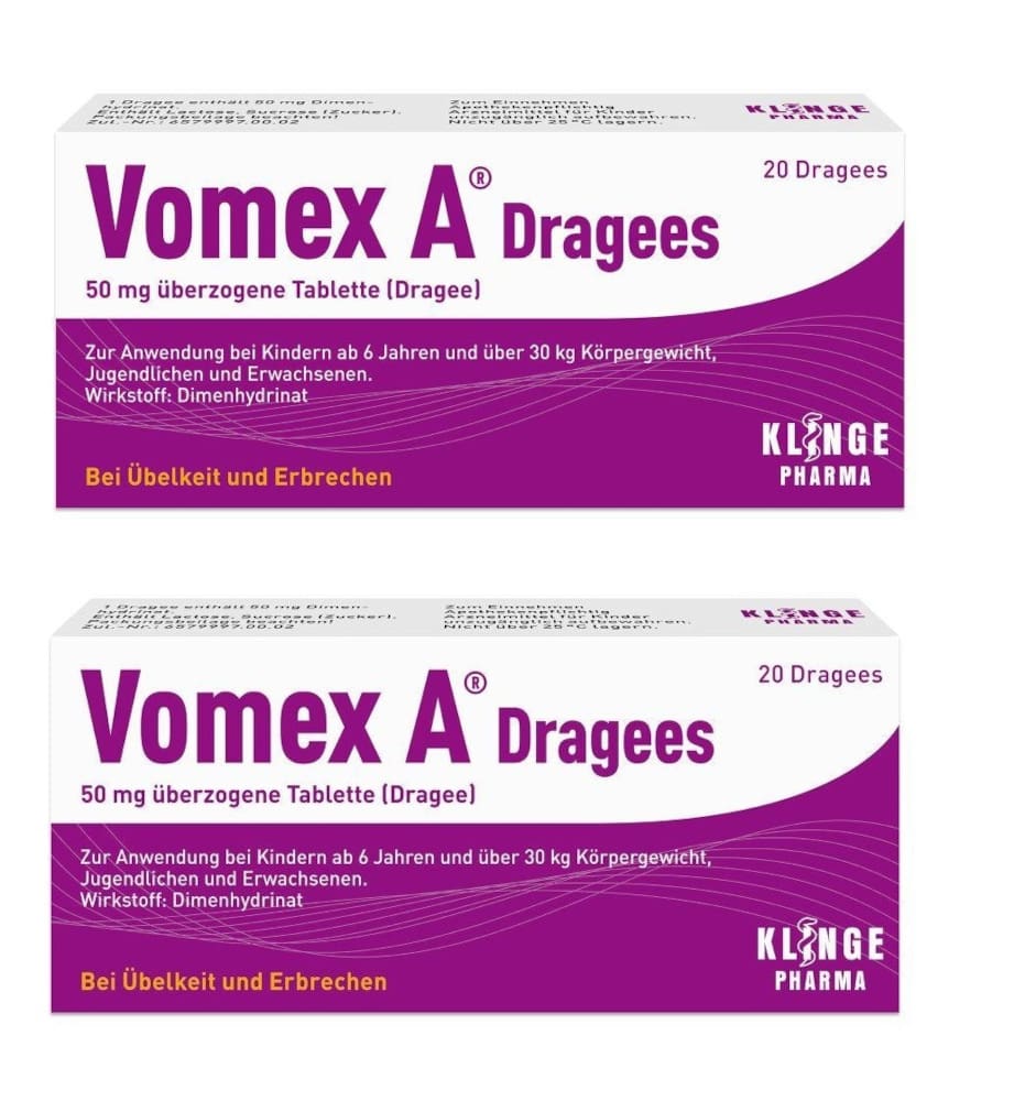 Vomex A Dragees Doppelpack - Bei Übelkeit und Erbrechen 2X20 St Überzogene Tabletten