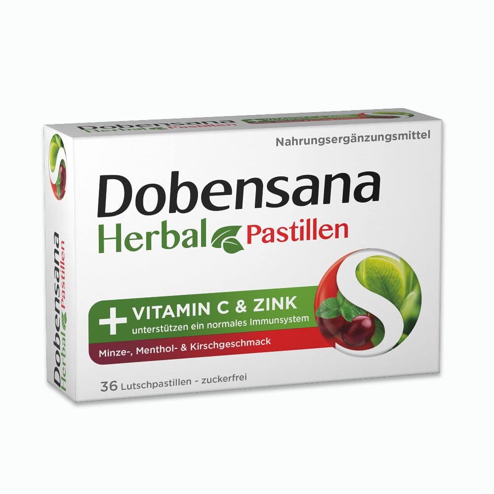 Dobensana Herbal + VITAMIN C & ZINK Kirschgeschmack 36 St Lutschpastillen Dobensana Herbal + VITAMIN C & ZINK Kirschgeschmack 36 St Lutschpastillen