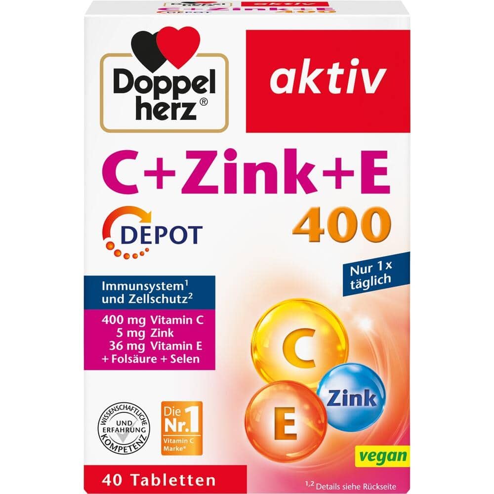 Doppelherz aktiv C + Zink + E 400 DEPOT 40 St Tabletten
