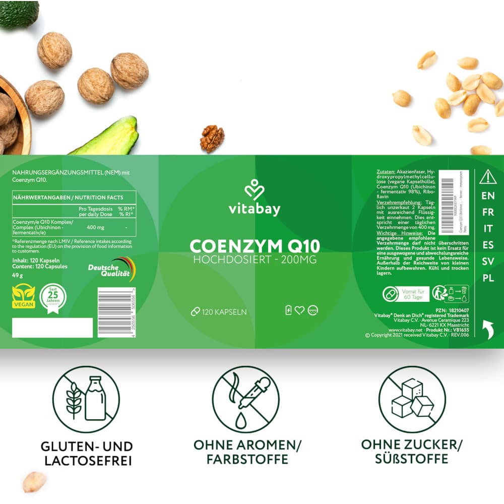 vitabay COENZYM Q10 DEPOT KOMPLEX 200 MG UBICHINON 120 St Kapseln