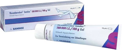 Thrombareduct Sandoz 180000 I.E./100g Gel 40 g Gel
