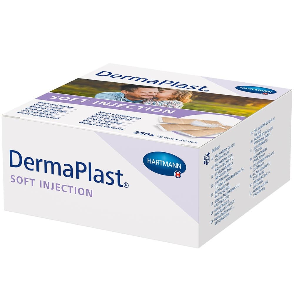 DermaPlast SOFT INJECTION 16x40mm 250 St Pflaster