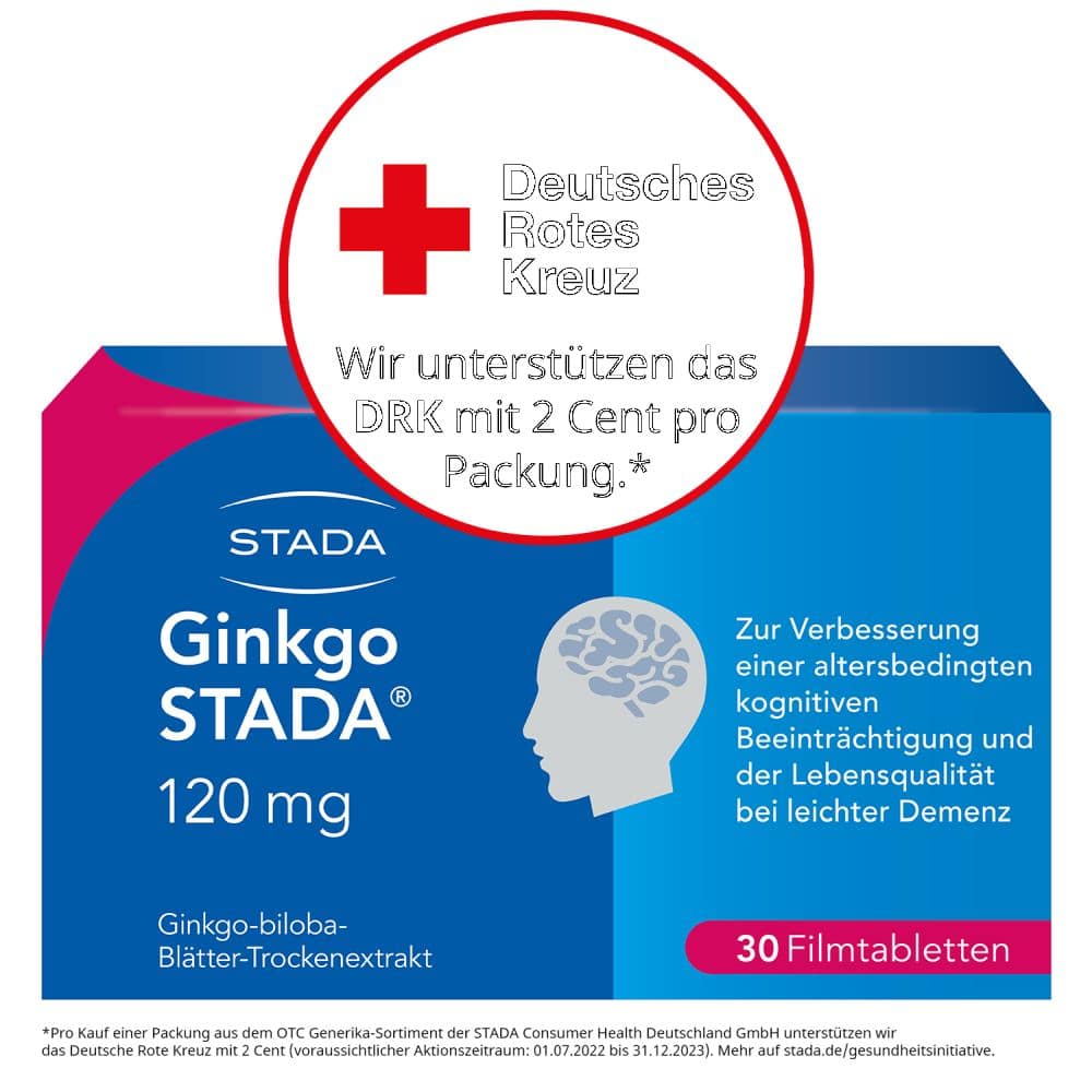 Ginkgo STADA 120mg - 2x 15 €-Aktion*  30 St Filmtabletten
