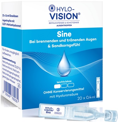 HYLO-VISION sine 20X0.4 ml Einzeldosispipetten