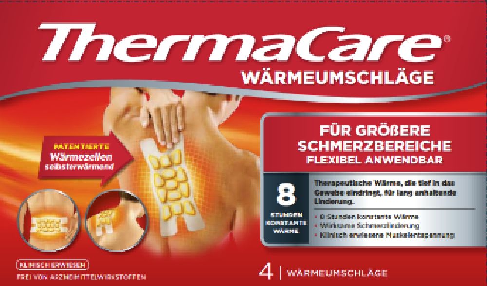 ThermaCare WÄRMEAUFLAGEN FÜR GRÖßERE SCHMERZBEREICHE 4 St