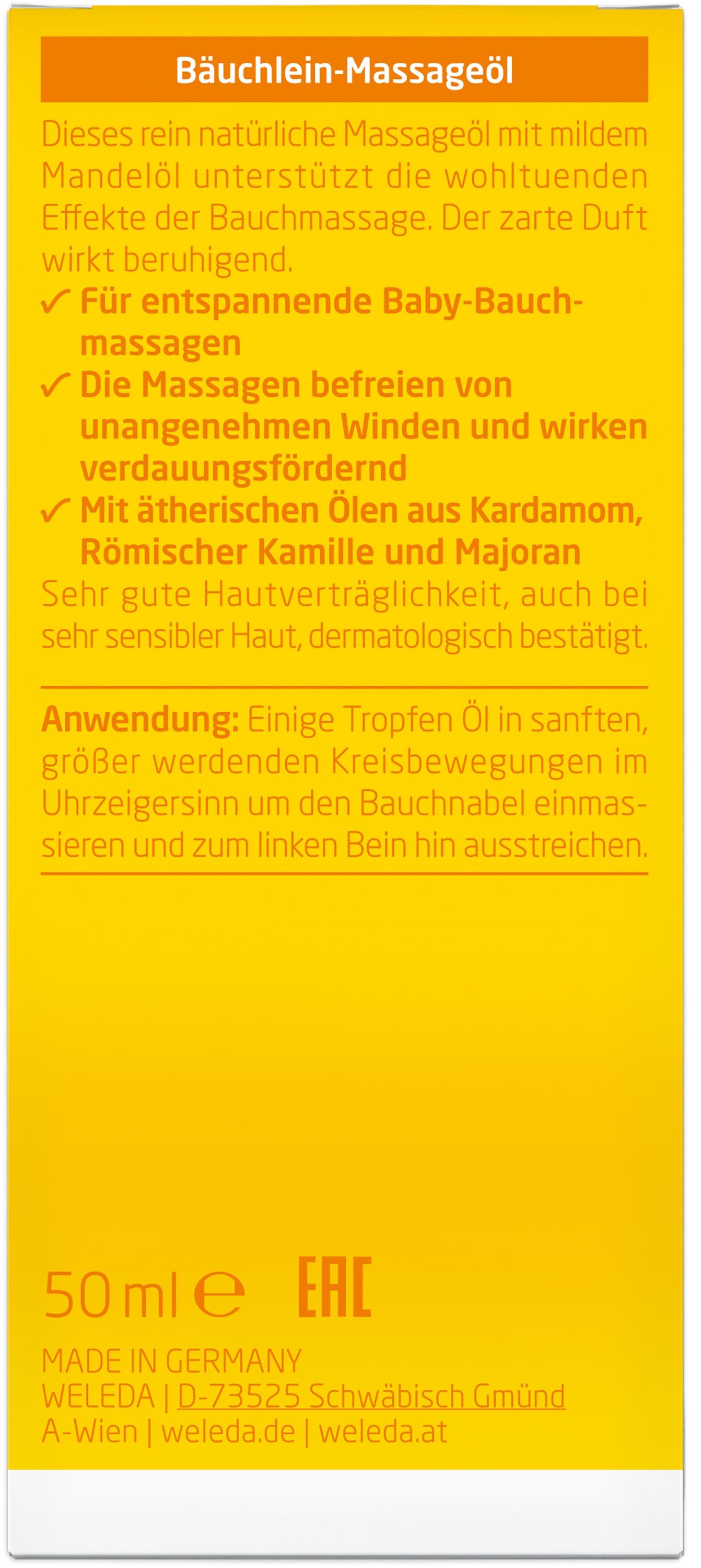 Weleda Baby Bäuchlein-Massageöl 50 ml Öl