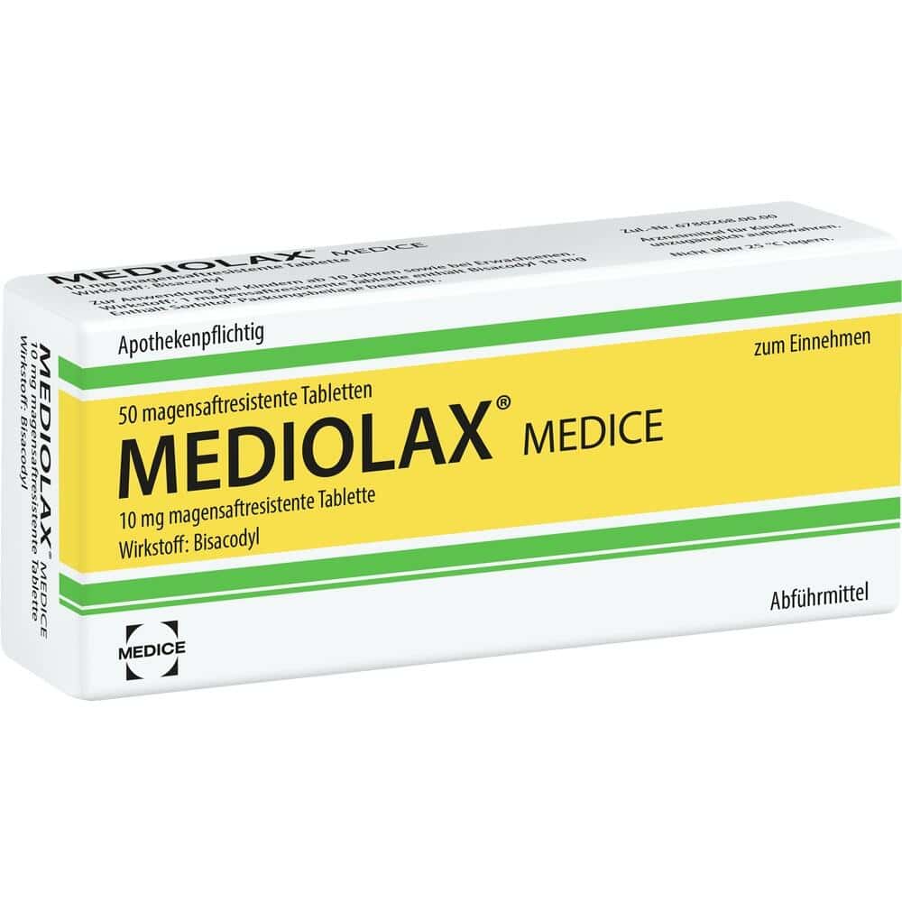 MEDIOLAX bei Verstopfungsbeschwerden  50 St Tabletten magensaftresistent