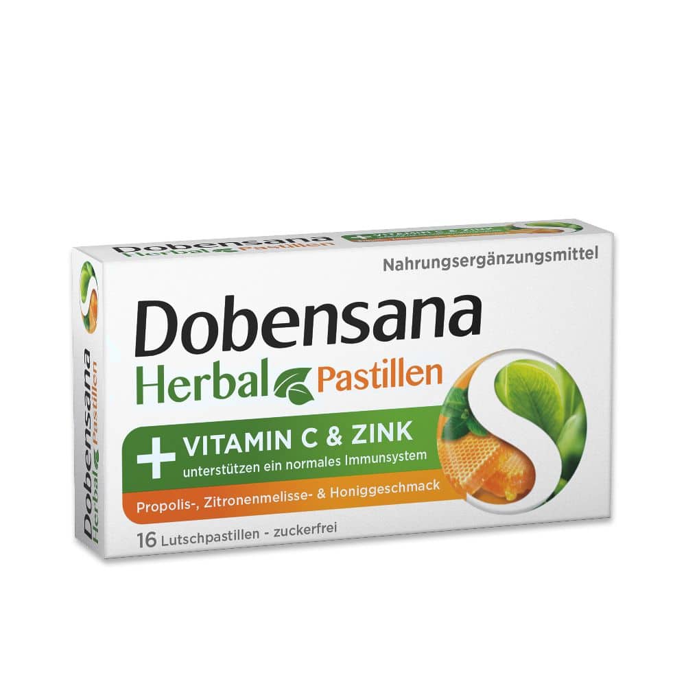 Dobensana Herbal + VITAMIN C & ZINK Honiggeschmack 16 St Lutschpastillen Dobensana Herbal + VITAMIN C & ZINK Honiggeschmack 16 St Lutschpastillen