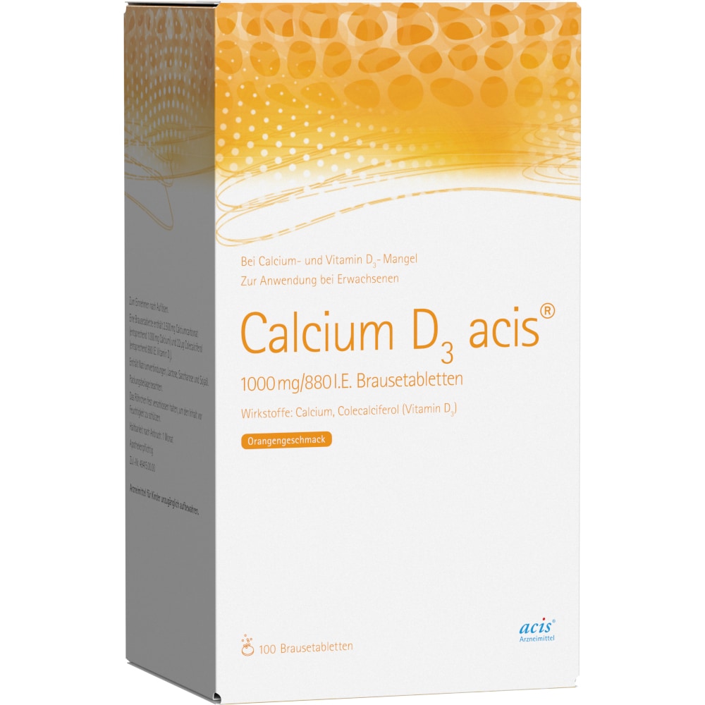 Calcium D3 acis 1000mg/880 I.E. 100 St Brausetabletten