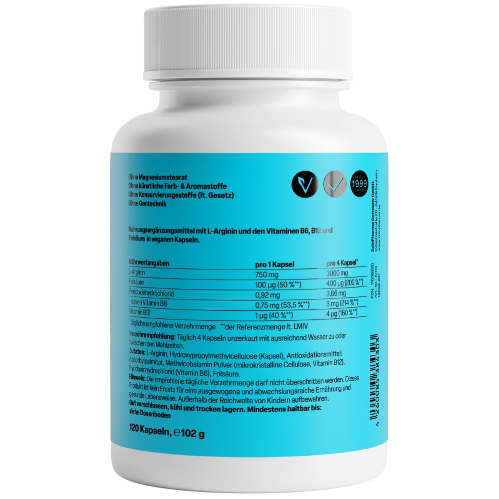 Zein Pharma Vascorin Arginin PLUS 120 St Kapseln
