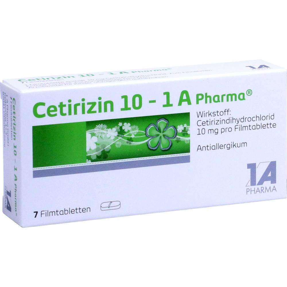Cetirizin 10 - 1A Pharma 7 St Filmtabletten