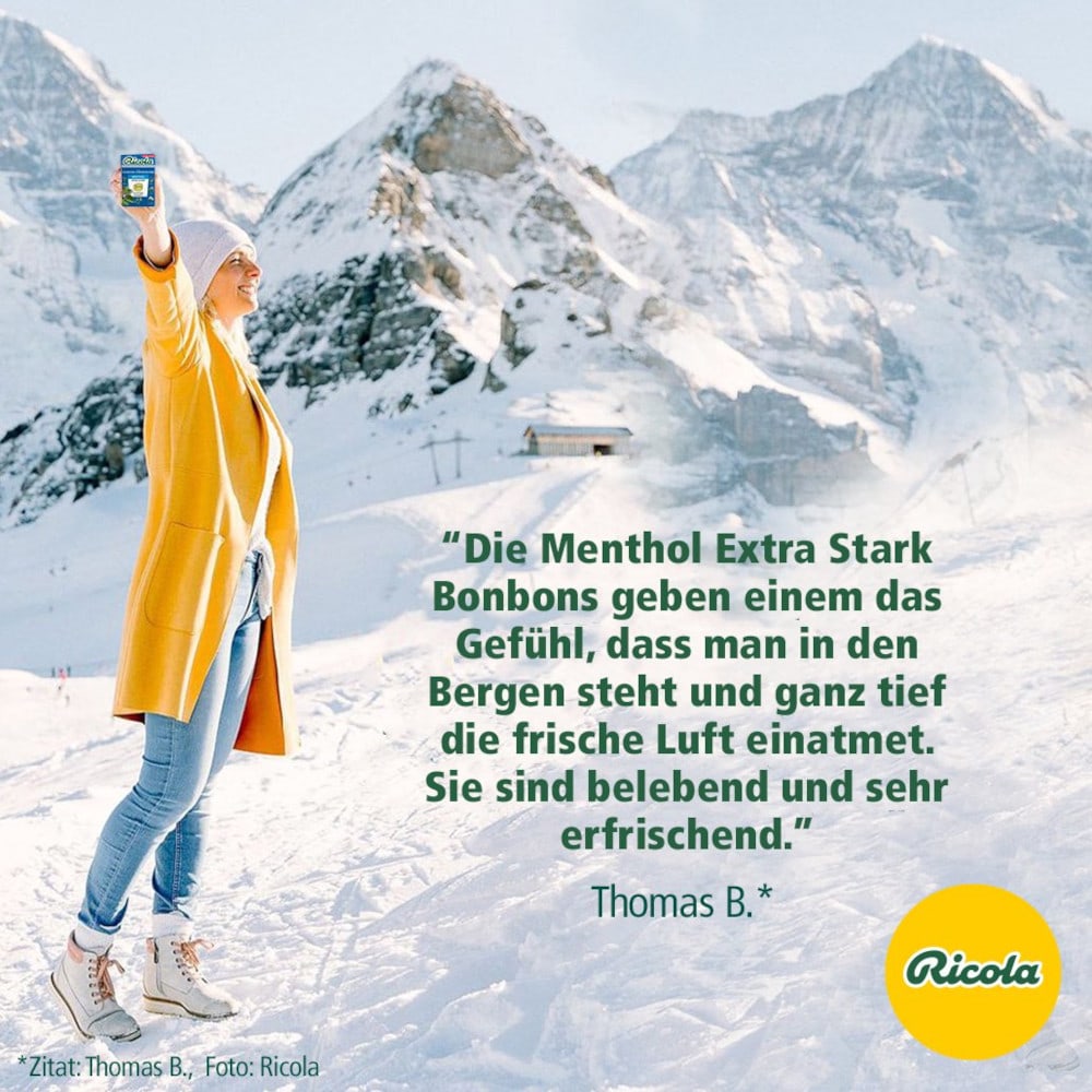 Ricola Menthol ohne Zucker 50 g Bonbons