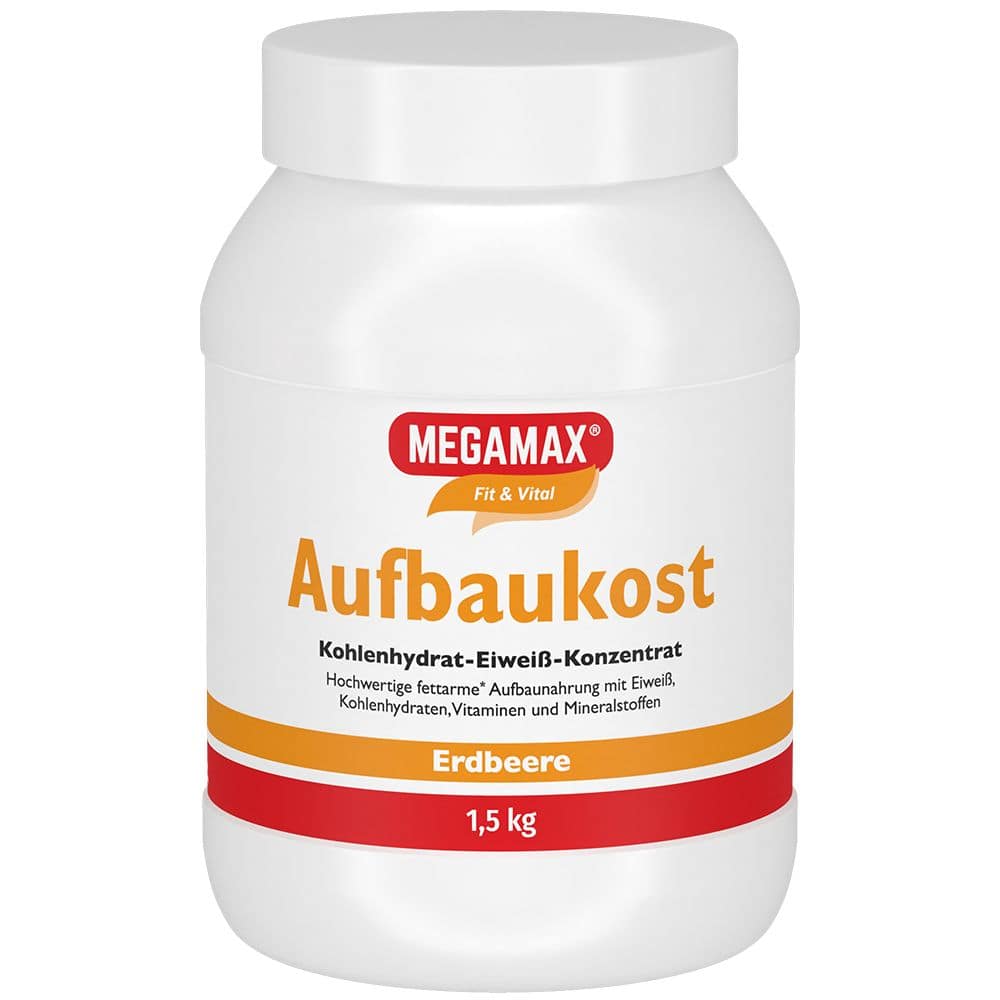 MEGAMAX Aufbaukost Erdbeere Pulver 1.5 kg Pulver